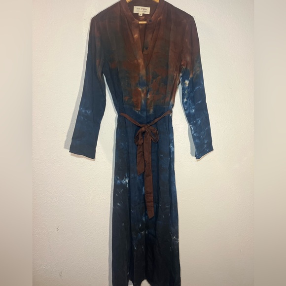 Anthropologie- Cloth & Stone Perla Long Sleeve Tie Dye Maxi Dress - Picture 6 of 15